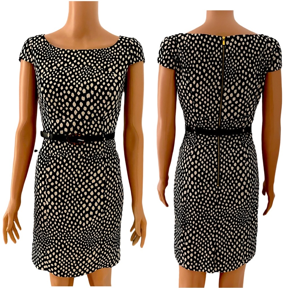Tahari black and white dress.